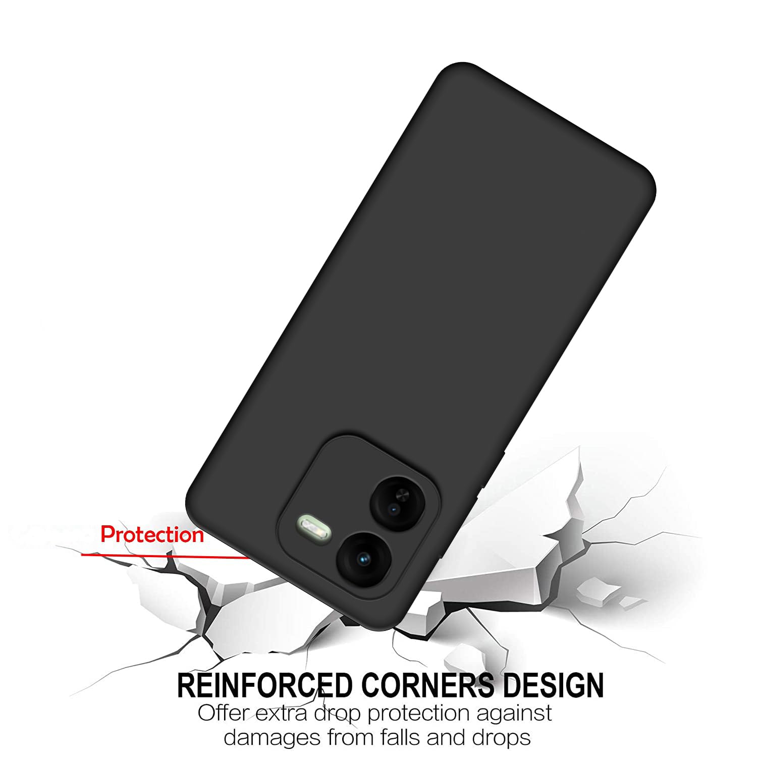 HELLO ZONE Exclusive Matte Finish Soft Back Case Cover for iQOO